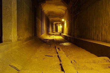 Historischer Tunnelbereich unter dem Leipziger Hauptbahnhof, der im Zweiten Weltkrieg als Luftschutzbunker genutzt wurde